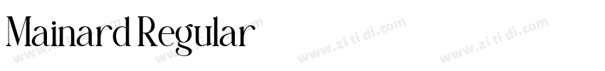 Mainard Regular字体转换 Mainard Regular字体转换